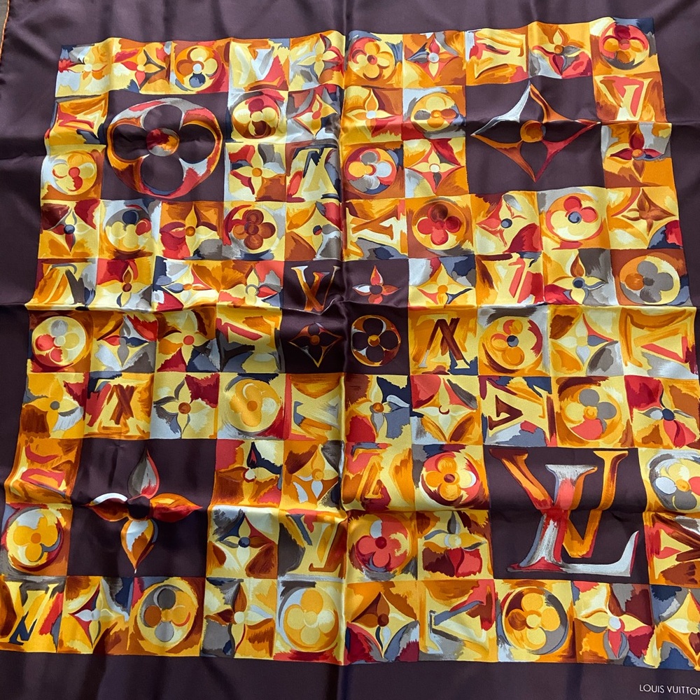 Authentic Louis Vuitton silk scarf